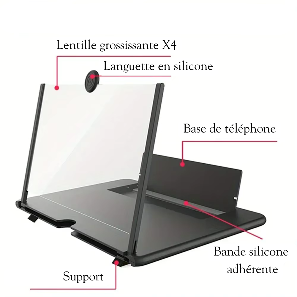Amplificateur Écran Loupe 3D pour Smartphone — Vision Grand Format